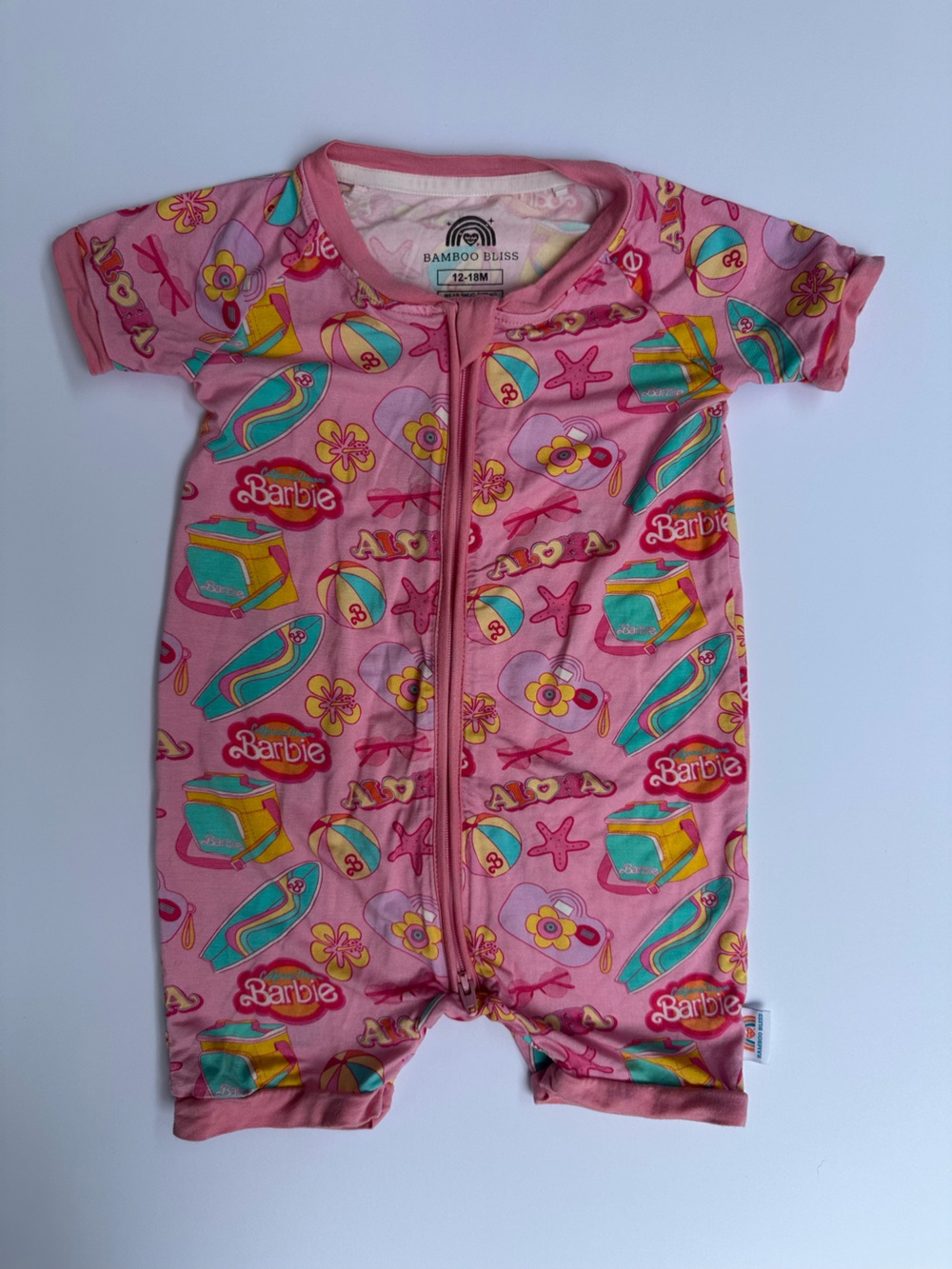 Bamboo Bliss | Barbie Shorty Onesie | 12-18 months